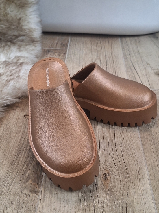 Jeffrey Campbell Shoes - Jeffrey Campbell Brown Leather Clog Mules